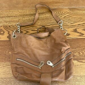 Brown Leather MK bag